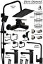 Matte Black Bathroom, Sink, Kitchen Faucets Faucet Fixture Robot Shower Accessory Sink Shower Set