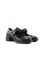 386 K1360 Loafer Black Patent Leather Women's Casual Shoes - 5