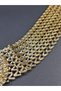 88X3.5 Cm. Vintage Metal Belt with Stone Buckle - 4