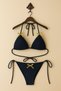 Bürümcük Fabric Women's 4-Piece Long Sleeve V-Neck Pajama and Underwear Set - 3
