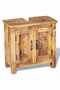 Bathroom Vanity Cabinet with Mirror Solid Mango Wood - 5