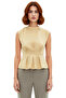 Crew Neck Sleeveless Blouse Woven Fabric for Stylish Office Styles Professional Look Comfortable and - 3