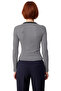 Women's Striped Crew Neck Buttoned Long Sleeve Fitted Knitted Quality Stylish Comfortable Modern - 4