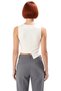Ribbed Crop Knitted Blouse Asymmetrical Cut Crew Neck Carefully Selected Comfortable and Stylish Look - 4