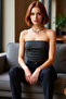 Fitted Strapless Crop Blouse Stretchy Knitted Fabric Casual Style Special Design Comfortable Cut Perfect Fit - 2