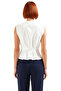 Crew Neck Sleeveless Blouse Woven Fabric for Stylish Office Styles Professional Look Comfortable and - 4