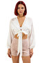 Tie-Up Woven Beach Blouse Regular Fit Long Sleeve Summer Casual Quality Craftsmanship - 3