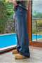 Dark Blue Distressed Extra Baggy Pants - 5