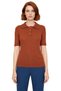 Women Polo Neck Short Sleeve Slim Knitwear Blouse Stylish and Comfortable Daily Wear Quality Stylish Comfortable Modern - 3