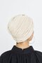 Beige Crossed Gathered Hijab Bonnet Fukuro Pleated 2512_12 - 5