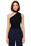One Shoulder Knitted Blouse Choker Collar Casual Stylish Style Special Design Comfortable and - 3