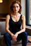 Stylish Linen Blend Crew Neck Suspender Blouse for Summer Casual Combos - 2