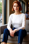 Women's Fitted Boat Neck Long Sleeve Stretchy Knitted Quality Stylish Comfortable Modern Elegant Casual - 2