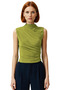 Body Fitting Sleeveless Knitted Blouse Stand Collar Summer Comfortable and Stylish Special Design - 3