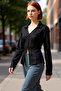 Women's Polo Neck Buttoned Stretchy Knitted Blouse a Stylish and Comfortable Choice Quality Stylish Comfortable Modern