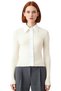 Women Shirt Collar Knitwear Blouse Stylish and Comfortable Ideal for Daily and Office Wear Quality Stylish Comfortable - 3
