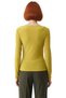 Women's Burgundy Boat Neck Draped Fitted Stretchy Knitted Long Sleeve Blouse Smart Casual Daily and Evening - 4