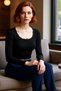 Women's Square Neck Lace Detailed Long Sleeve Crop Knitted Quality Stylish Comfortable Modern Elegant Casual - 2