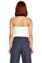 Strapless Side Zipper Crepe Knitted Blouse Modern Style Trend Design High Quality - 4