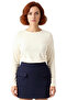 Women's Cotton Boat Neck Long Sleeve Fitted Stretchy Quality Stylish Comfortable Modern Elegant - 3