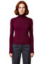 Women's Fitted Turtleneck Long Sleeve Basic Silhouette Stretchy Knitted Blouse Casual with Cool & Comfort Style - 3