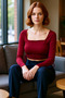 Women's Fitted Square Neck Drawstring Long Sleeve Crop Knitted Quality Stylish Comfortable Modern Elegant Casual - 2