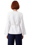 Elegant Double-Breasted Cut Long Sleeve Woven Top Women Quality Stylish Comfortable Modern Elegant Casual - 4