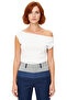Women's Asymmetrical Collar Short Sleeve Viscose Blouse Comfortable Casual Style Distinguished Material Use - 3