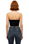 Strapless Bodycon Crop Blouse Woven Fabric Casual Chic Trend Design Long Lasting - 4