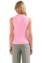 Women's Polo Collar Ribbed Slim Summer Blouse Carefully Selected Stylish Appearance Comfortable and Long-Lasting - 4