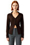 Women's Polo Neck Buttoned Stretchy Knitted Blouse a Stylish and Comfortable Choice Quality Stylish Comfortable Modern - 3