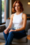 Women's Crew Neck Fitted Viscose Blouse Comfortable Summer Casual Modern Style Special Design - 2