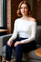 Women's Fitted Viscose Ribbed Boat Neck Long Sleeve Blouse Stylish and Comfortable Winter Design for Everyday Wear - 2