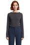 Women's Gray Regular Fit Spanish Sleeve Stretchy Knitted Blouse Sandy Woven for Casual Daily Use - 3