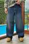 Dark Blue Distressed Extra Baggy Pants - 2