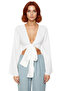Crop Spanish Sleeve Woven Blouse Casual Summer Beach Fashion Use High Quality - 3