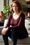 Women's Seersucker Textured V-Neck Long Sleeve Knitted Quality Stylish Comfortable Modern Elegant Casual - 2