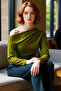 Asymmetric Collar Flowy Knitted Top a Stylish and Comfortable Choice Quality Stylish Comfortable Modern Elegant Casual - 2