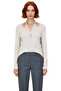 Women's V-Neck Low Arm Long Sleeve Full Button Stretchy Knitted Quality Stylish Comfortable Modern Elegant - 3