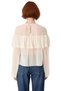 Women's Crew Neck Chiffon Blouse Button down Long Sleeve Ideal for Daily Wear Quality Stylish Comfortable - 4
