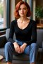 Women's V-Neck Long Sleeve Stretchy Knitted Top Ideal for Daily Wear Quality Stylish Comfortable Modern - 2