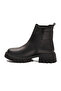 Black Genuine Leather Anti-Slip Women's Boots with Fleece Inside 23783-1 Z - 4