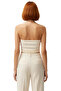 Fitted Strapless Crop Blouse Stretchy Knitted Fabric Casual Style Special Design Comfortable Cut Perfect Fit - 4