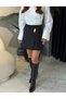 Double Shorts Skirt with Gold Accessories