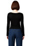 Women's Fitted Half Zipper Ribbed Knitted Long Sleeve Quality Stylish Comfortable Modern Elegant - 4