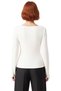 Women's Fitted Boat Neck Long Sleeve Stretchy Knitted Blouse Quality Stylish Comfortable Modern Elegant Casual - 4
