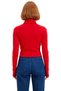 Women's Fitted Turtleneck Long Sleeve Crop Knitted Blouse Cool & Comfort Persona Ideal for Winter Season - 4
