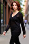 Women's Plus Size V-Neck Long Sleeve Knitted Quality Stylish Comfortable Modern Elegant Casual