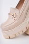 Bln-403 Thick Heel Buckle Detailed Loafer - 4