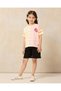 Girls Yellow And Pink Striped With Embellishment T-shirt - 2